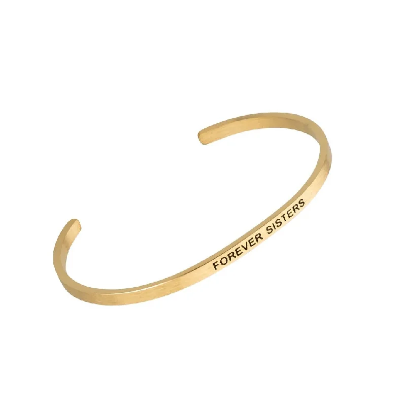 Stylish Bead Bracelets-Forever Sisters Gold Embracelet