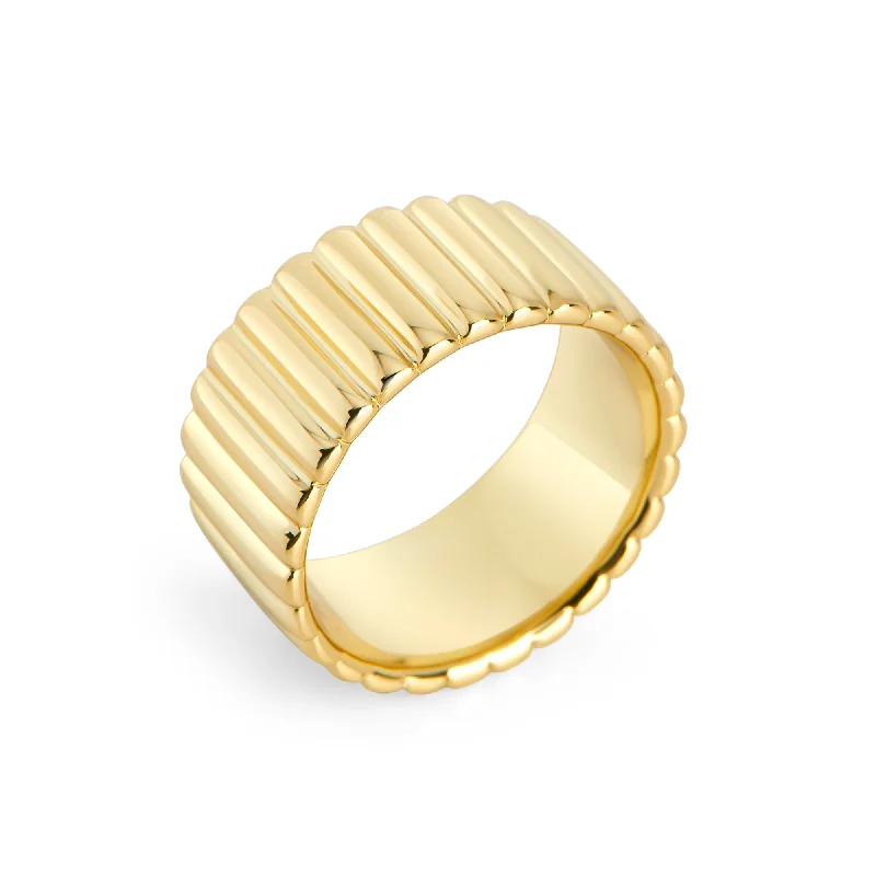 Luxury Gold Wedding Bands-Christine Ring