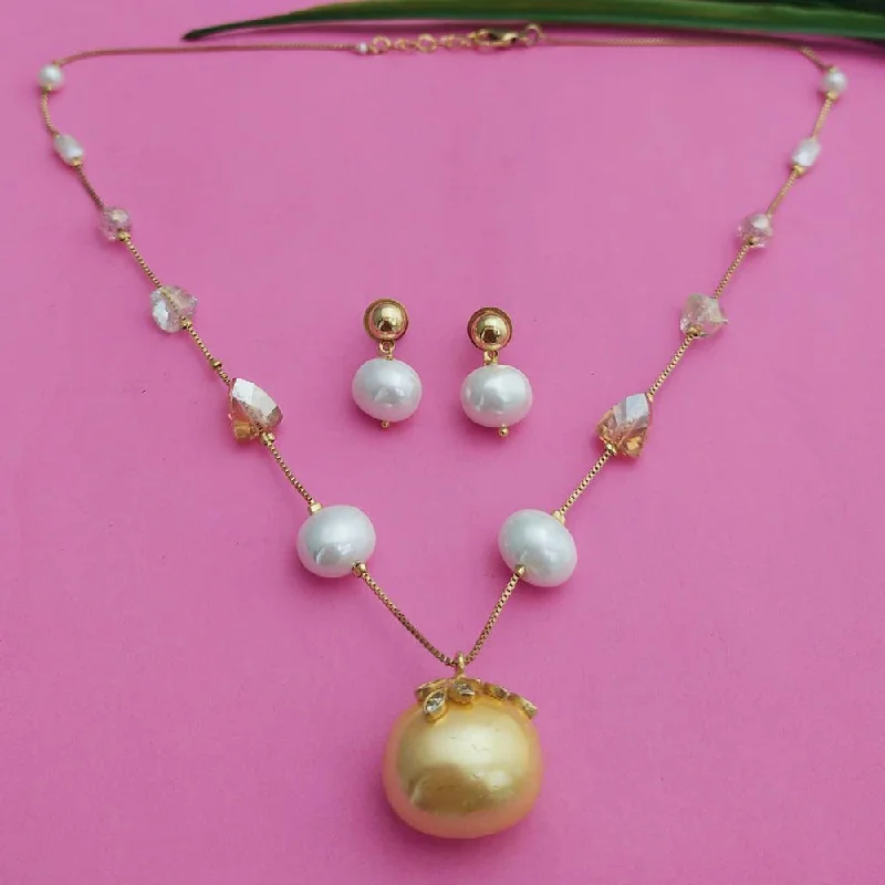 Handmade Necklaces Online-JCM Gold Plated Beads Necklace Set