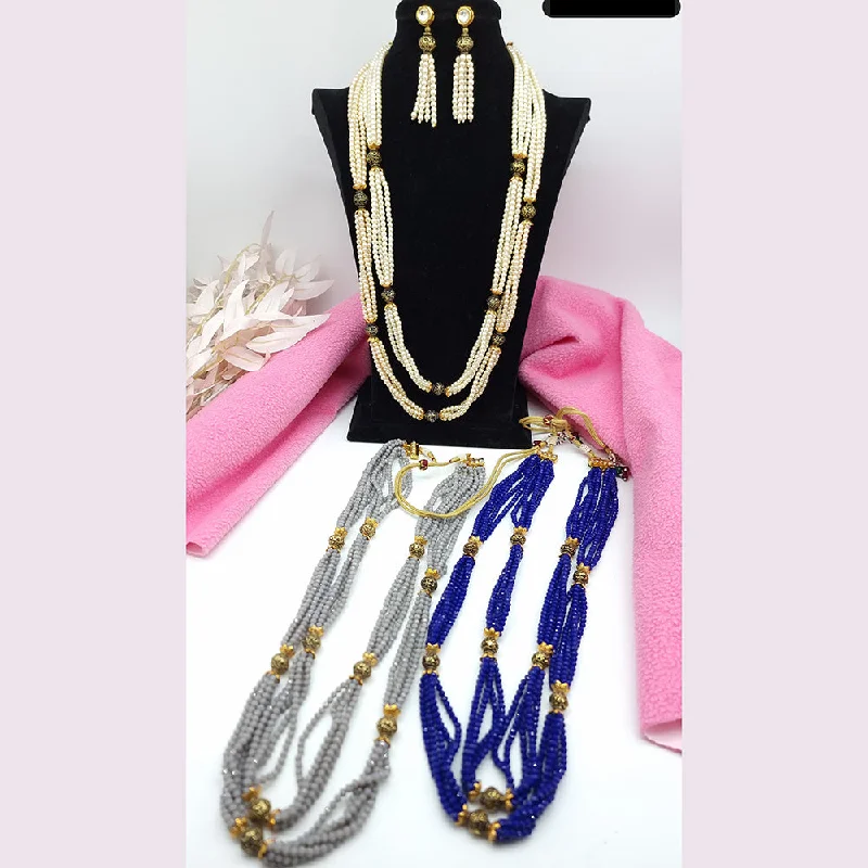 Fashionable Boho Necklaces-JCM Gold Plated Beads Necklace Set (1 Piece Only)