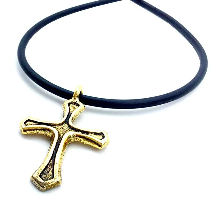 Boho Chic Necklaces-Cross Channel Necklace Gold