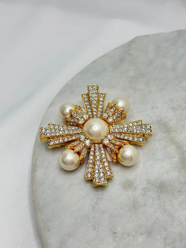 Custom Brooch with Vintage Charm-Custom Brooch with Vintage Charm-Estate Collection - Ciner Brooch Collection