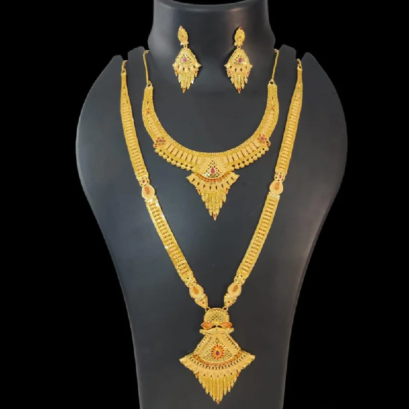 Double Layer Necklaces-Pari Art Jewellery Forming Double Necklace Set