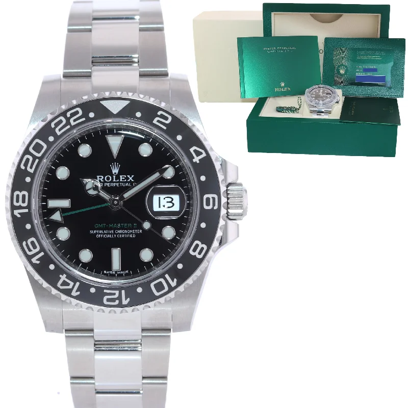 Affordable Waterproof Sports Watches-BRAND New 2020 Papers Rolex GMT Master II 116710 Steel Ceramic Black 40mm Watch